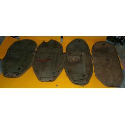 ARMEE AMERICAINE U.S : LOT DE 4 ETUIS ABIMES DE PELLE MILITAIRE MODELE ANCIEN  POUR RECUPERATION DE