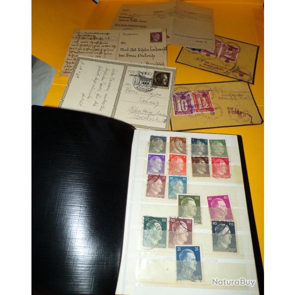 PETIT ALBUM DE TIMBRES ALLEMAGNE PERIODE FIN DES ANNEES 30  , BON ETAT VOIR PHOTOS .POUR TOUT RENSEI