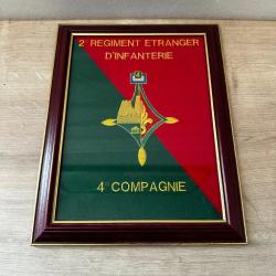 Cadre 2e R&eacute;giment &Eacute;tranger d'Infanterie 4e Compagnie L&eacute;gion &Eacute;trang&egrave;re Brod&eacute;