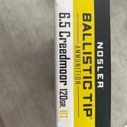 NOSLER BALLISTIC TIP 6.5 creedmoor 120gr