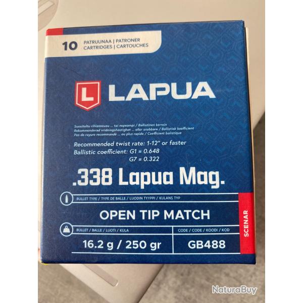 Lapua 338 Open Tip Match