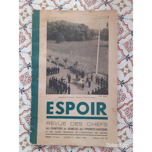 Revue, Espoir, revue des chefs n� 17 aout 1942