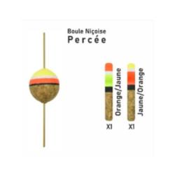 STREAMLINE FLOTTEUR TRUITE - BOULE NICOISE PERCEE - 1X JAUNE 1G