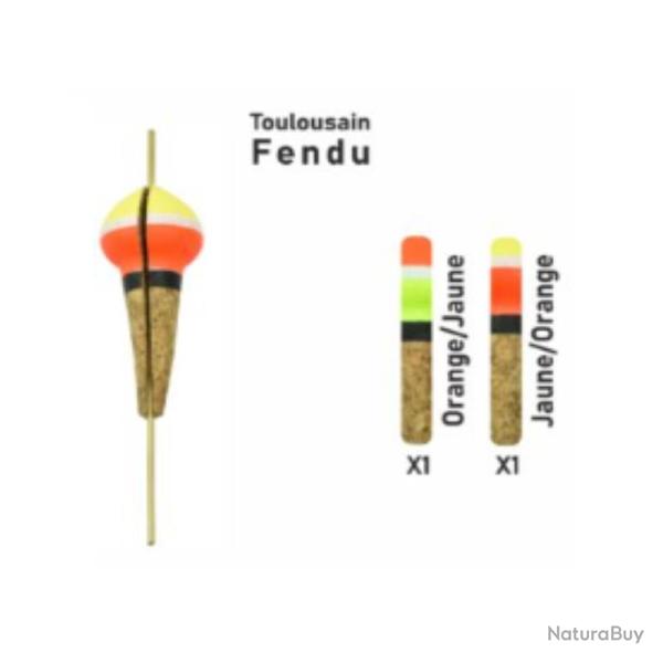 STREAMLINE FLOTTEUR TRUITE - TOULOUSAIN FENDU - 1X JAUNE/ORA 1G