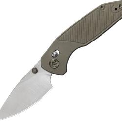 Couteau Pliant KB Aero Lame Acier M390 Manche Titane Bronze Crossbar Lock KUB488E