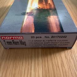 Lot 1 bo&icirc;te et demie munitions Norma 7MMRM