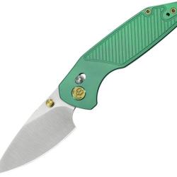 Couteau Pliant KB Aero Lame Acier M390 Manche Titane Vert Crossbar Lock KUB488D