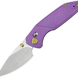 Couteau Pliant KB Aero Lame Acier M390 Manche Titane Violet Crossbar Lock KUB488C