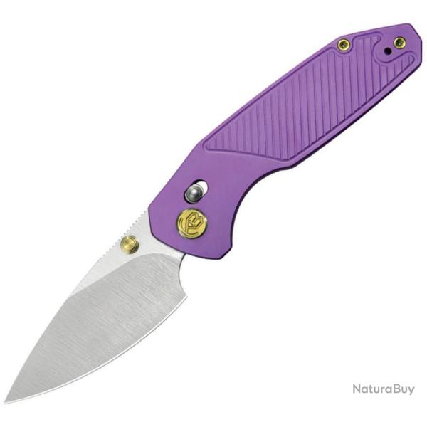 Couteau Pliant KB Aero Lame Acier M390 Manche Titane Violet Crossbar Lock KUB488C