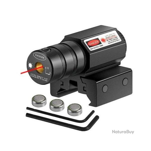 Laser rouge picatinny, aluminium