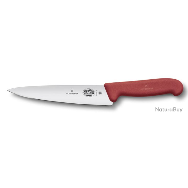 Victorinox Fibrox 5.2001.19 - Couteau de chef 19 cm, rouge