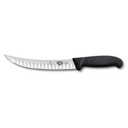 Victorinox Fibrox 5.7223.20 - Couteau de boucher alv&eacute;ol&eacute; courb&eacute; 20 cm