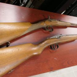 lot de 2 carabines de type  warmant  9 mm flobert  mise a prix 1 euros sans prix de reserve