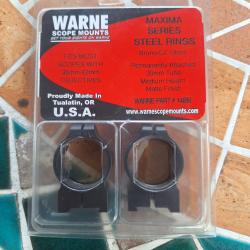 Coliers Warne,30mm , medium ,acier pour rail 19mm