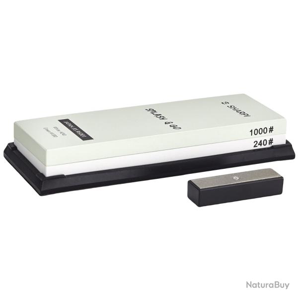 Pierre � aiguiser waterstone Sharpi Splash and Go - Corindon, Grain 240/1000 Kit complet
