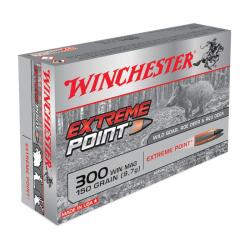 MUNITIONS WINCHESTER .300 WINCHESTER MAGNUM EXTREME POINT 150 GR - LOT DE 120 CARTOUCHES