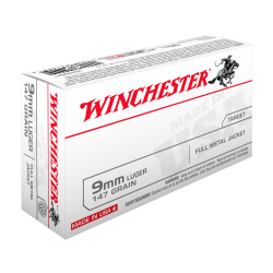 MUNITIONS WINCHESTER USA 9x19mm FMJ 124 GR - LOT DE 600 CARTOUCHES