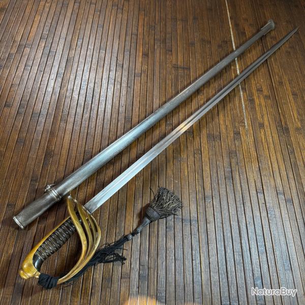 Superbe sabre d'officier de cavalerie Mle 1896 de fantaisie � � la Nancy � � Fin XIXe / d�but XXe