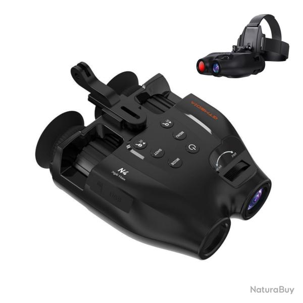 Jumelles Vision Nocturne Infrarouge N4 Zoom Num�rique 5X Port�e 300m Support T�te Carte 16