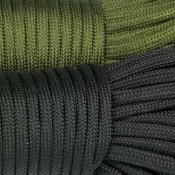 ENCHERE A LOT DE 4 PARACORDES NOIR SUPER RESISTANTES 30 M