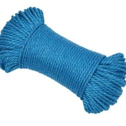 Corde travail polypropyl&egrave;ne bleu 3 mm 50 m r&eacute;sistante UV intemp&eacute;ries
