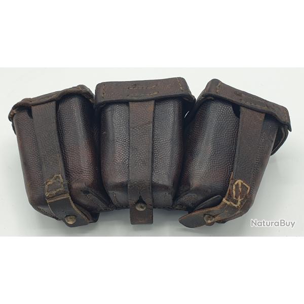 Cartouchi�re Allemande ww1: mod�le 1909 en cuir noir.