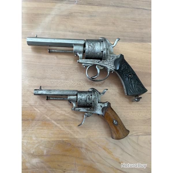 Lot de deux revolver � broche