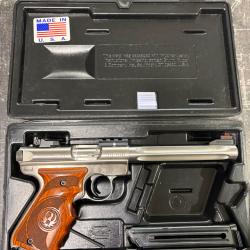 Pistolet Ruger Mark III Target Grip Inox Hunter 22 LR