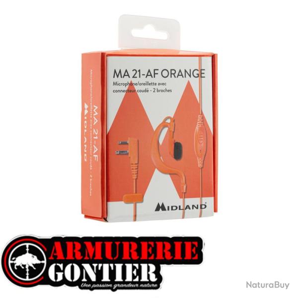 Kit oreillette micro Midland G7/G9 - Noir ou Orange Orange