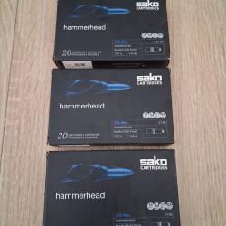 Livraison offerte/ 3 Boites de Sako 270Win Hammerhead 156gr