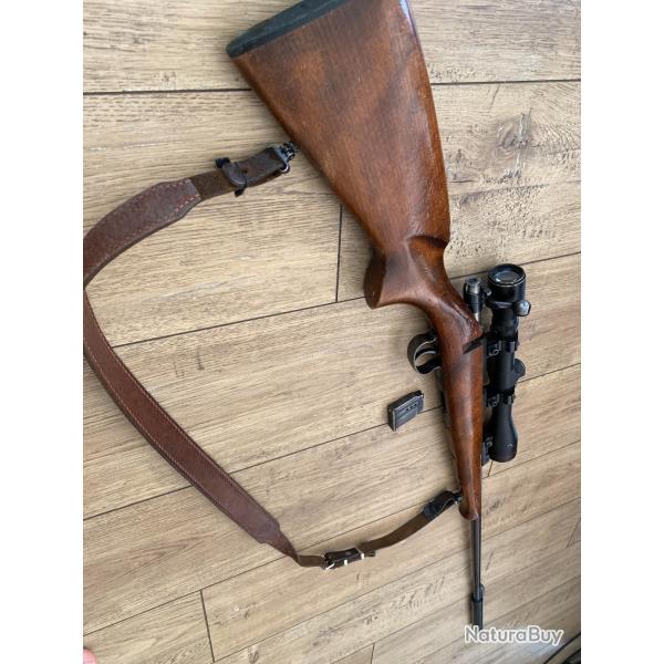 Carabine 22 LR CZ 452 canon filet� avec silencieux et lunette