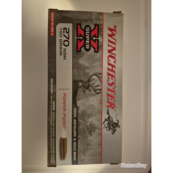 Boite 270WSM winchester PowerPoint neuf