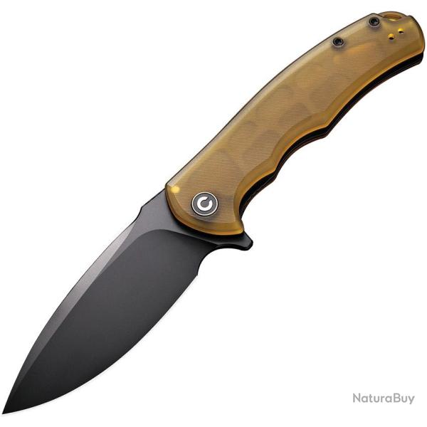 Couteau Pliant Civivi Praxis Lame Noire Acier 9Cr18MoV Manche Ultem Flipper Linerlock CIVC803M