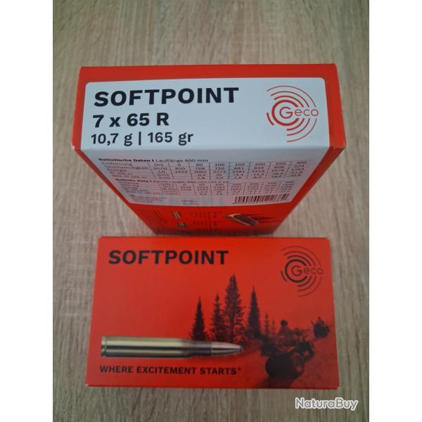2 Boites de Geco 7x65R Sofpoint 165gr