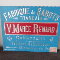 Carton publicitaire Fabrique de sabots vers 1886