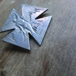 insigne broche croix aigle  argent poi&ccedil;on   journ&eacute;e du poilu 1915 sign&eacute;e ren&eacute; lalique