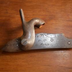 Platine de fusil 1822 T &agrave; percussion Manuf Rle de MUTZIG