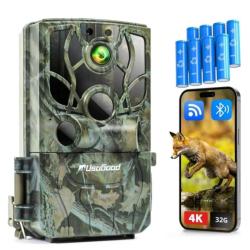 Cam&eacute;ra de Chasse 4K 48MP WiFi Bluetooth - Vision Nocturne 20m - PIR 0,2s - Carte 32Go