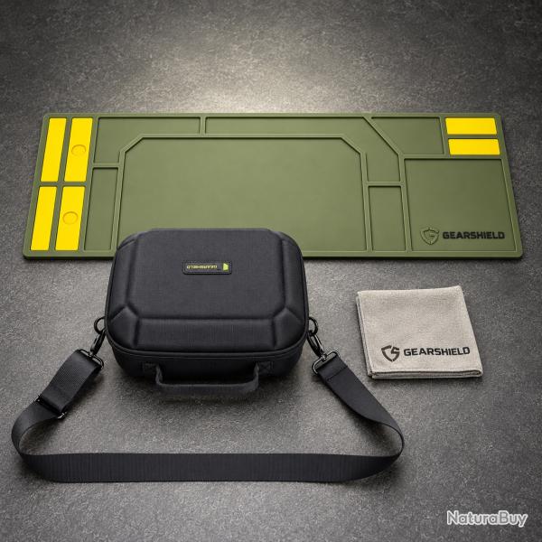 OFFRE LANCEMENT - Pack Gearshield �tui casque & Tapis nettoyage 90x30 cm