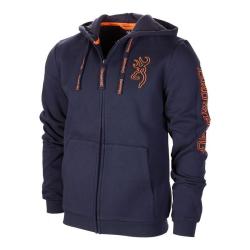 Sweat homme Browning Zip Snapshot bleu taille L