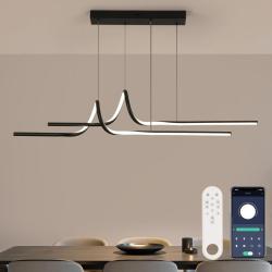 Suspension LED Table &agrave; Manger 100 cm, Dimmable, APP et T&eacute;l&eacute;commande [Classe &eacute;nerg&eacute;tique E] Suspensio