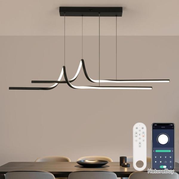 Suspension LED Table � Manger 100 cm, Dimmable, APP et T�l�commande [Classe �nerg�tique E] Suspensio