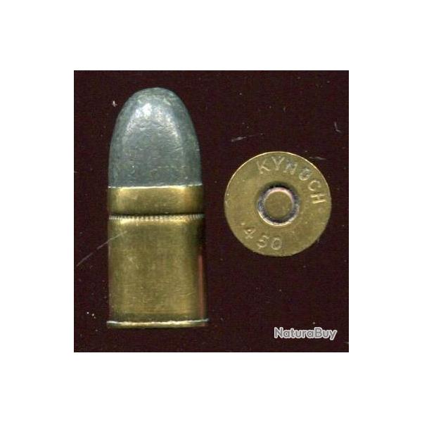.450 BullDog - marquage : KYNOCH 450 - grosse amorce cuivre - �tui laiton - PRIX PORT COMPRIS