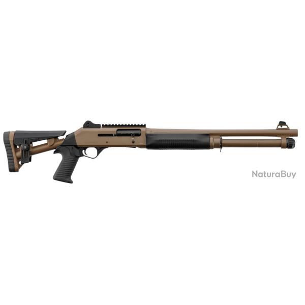 Fusil � pompe semi auto AKSA ARMS S4 FX03 Cal. 12/76 - TAN - 18.5"