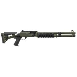 Fusil &agrave; pompe semi auto AKSA ARMS S4 EXTREME Cal. 12/76 - OD GREEN - 18.5"
