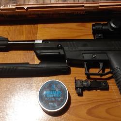 [NEUF A SAISIR] PISTOLET CROSMAN BENJAMIN TRAIL NITRO PISTON BBP77 6.5 JOULES + RED DOT + 500 PLOMBS