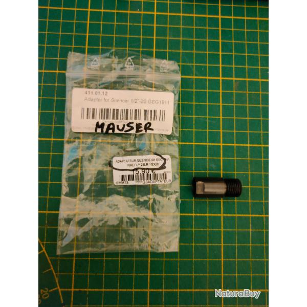 Adaptateur Mod�rateur de Son 1/2 x 20 pour pistolet mauser 1911