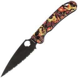 Couteau Pliant Daggerr Sting Slim Lame Acier VG-10 Serrated Manche G10 Crossbar Lock DGRFM022SXOS -