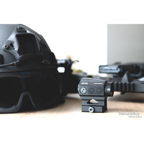 Point Rouge Solaire Defender 1�22 - Haute autonomie avec solaire + CR2032, IP67, 100 000 h d'autonom