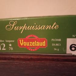 Cartouches Vouzelaud cal 12 plomb n&deg;6"surpuissante" lot de 5 bo&icirc;tes